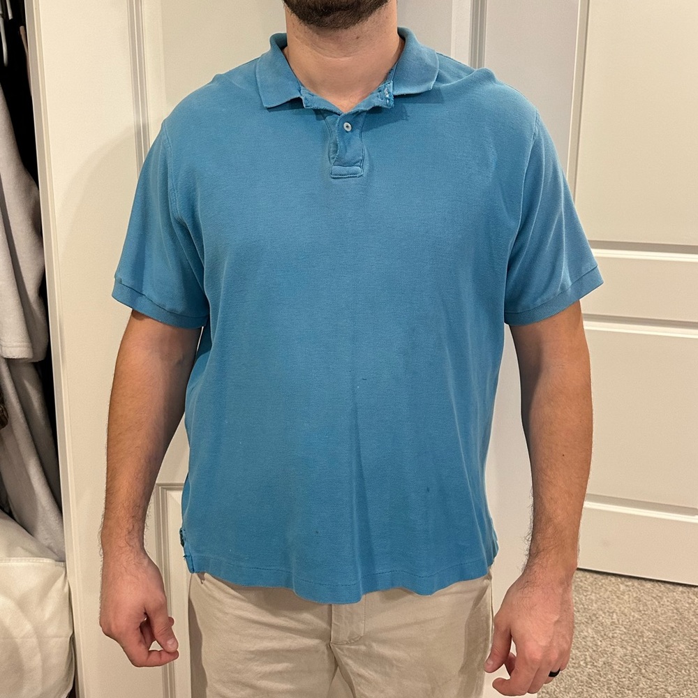Size XL Blue Cotton Polo